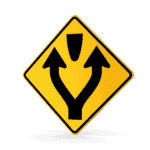 Pass Left Or Right Sign