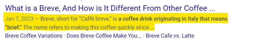 What is a Breve Coffee meta description